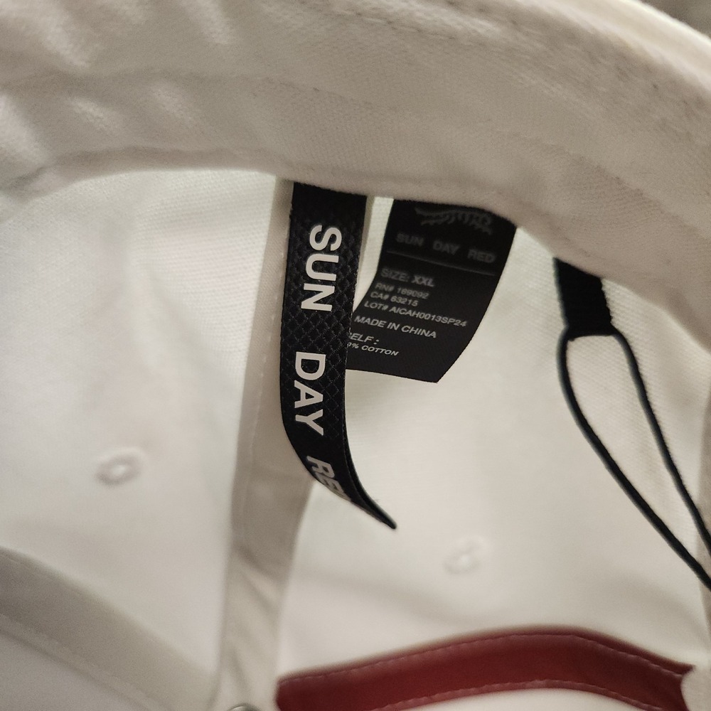 Sun Day Red x Tiger Wood Jupiter Chain Stitch 6 Panel Snapback White NWT *Read - Picture 8 of 10
